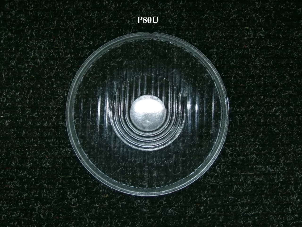 2x P80U glass for P80 Lucas headlight with U profile